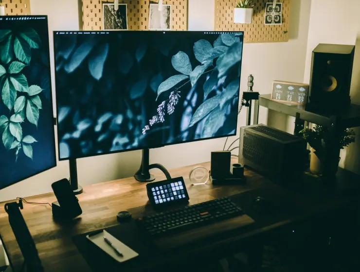 Streaming desk and outgoing feed